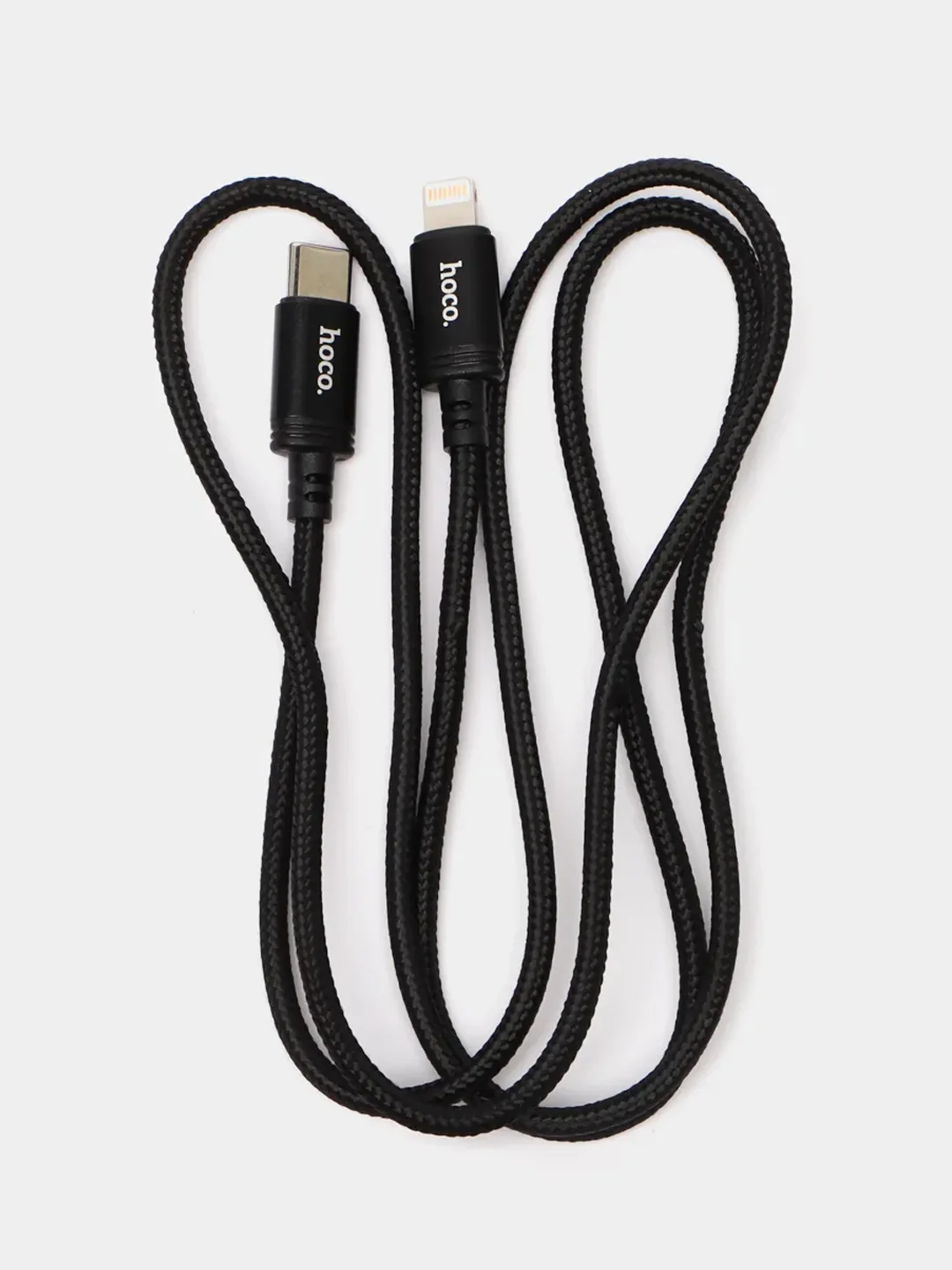 Черный кабель зарядный Hoco X89, 3A, плетеный, на Type-C, Micro-USB, Lightning
