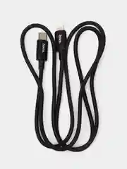 Черный кабель зарядный Hoco X89, 3A, плетеный, на Type-C, Micro-USB, Lightning