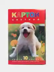 Картон цветной Hatber, А4, 10 цветов, 10 листов