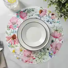 Розовый сервировочная салфетка, круглая, набор 2 штуки, 4 штуки, 36 см