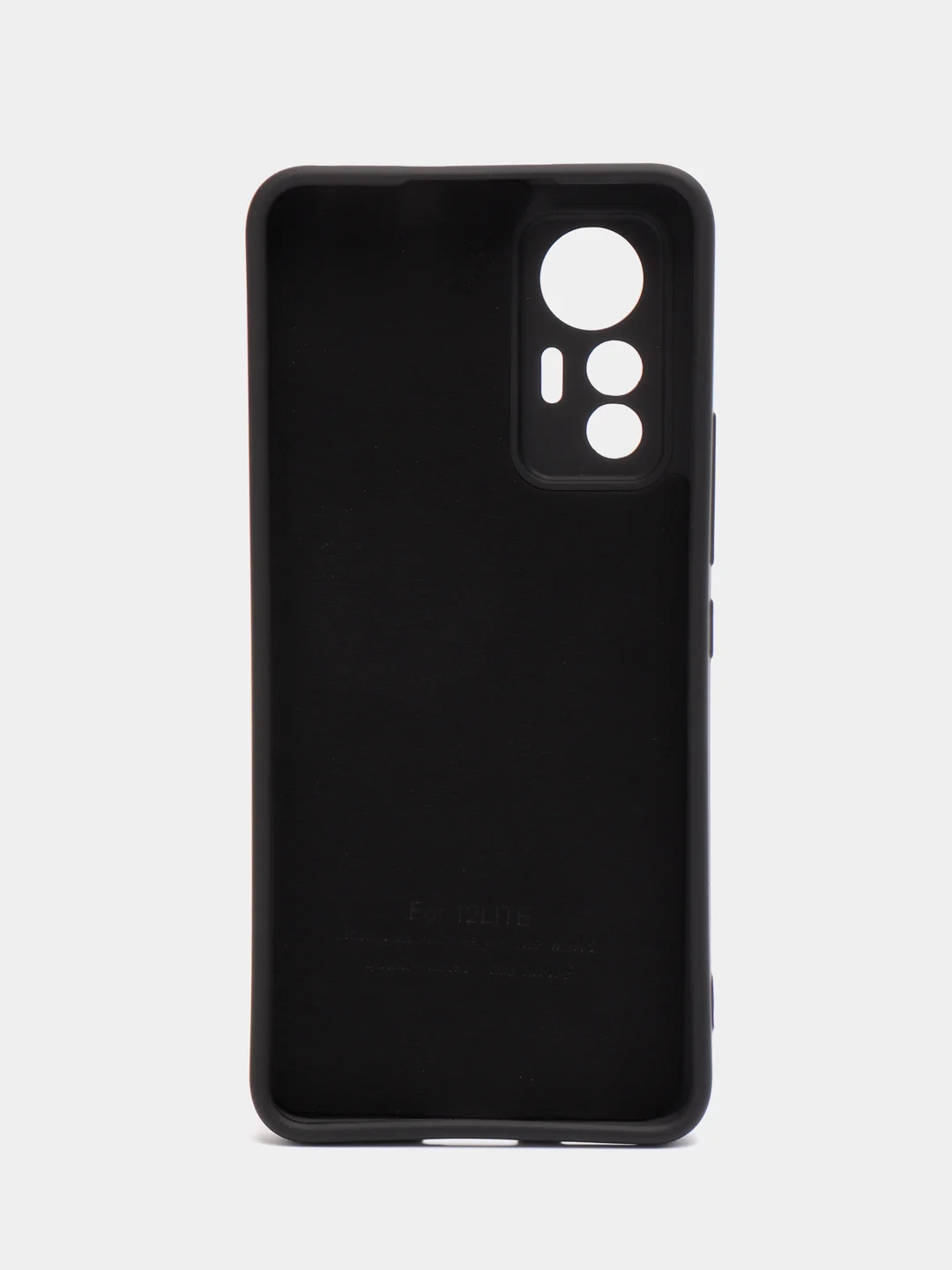 Угольный чехол Xiaomi 12 Lite Сяоми 12 Лайт силиконовый закрый низ бархат внутри Silicone Cover