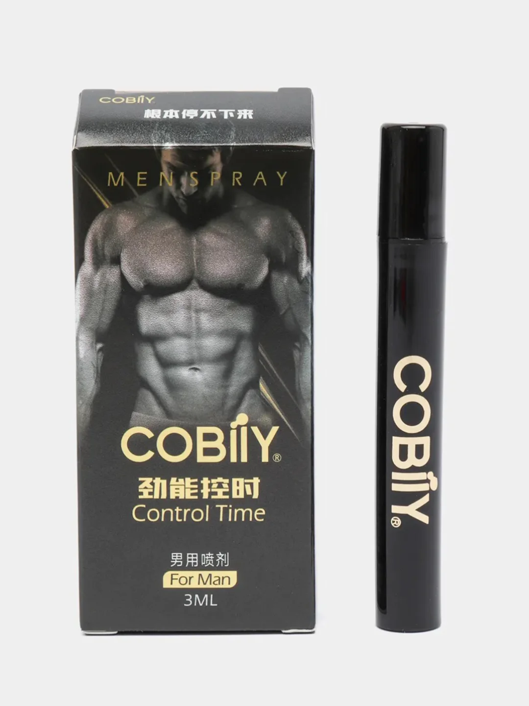 Черный спрей пролонгатор для мужчин
