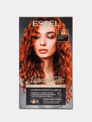 Крем-гель краска для волос Estel Color Signature "7/44 Морской коралл", стойкая
