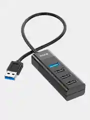 USB-концентратор 4 в 1 HOCO HB25, разветвитель на 4 порта, 3USB 2.0+1USB 3.0