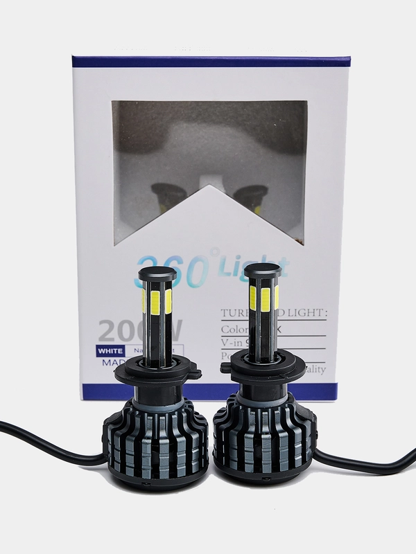 Светодиодные лампы LED H1, H3,H7, H11/H8/H9, 9006/НВ4, 360 град., 6000K, 50W, 9-30V, IP67