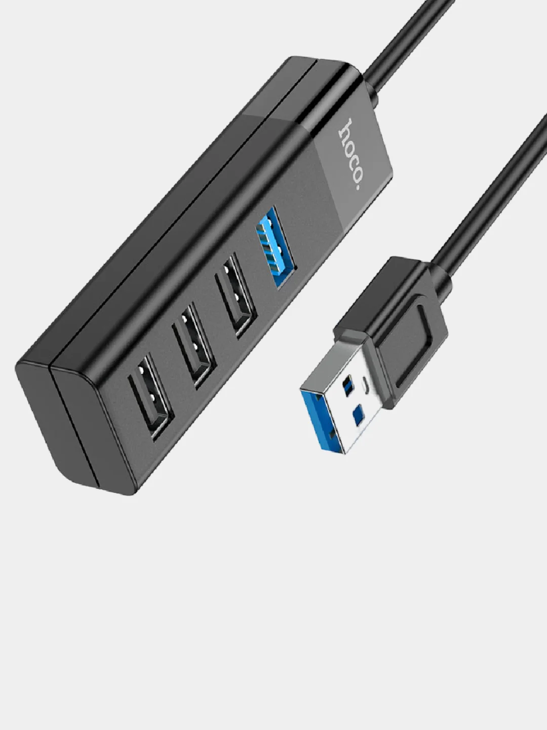 USB-концентратор 4 в 1 HOCO HB25, разветвитель на 4 порта, 3USB 2.0+1USB 3.0