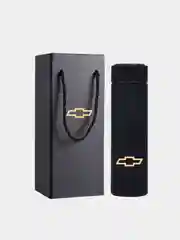 Черный термос с логотипом автомобиля Chevrolet