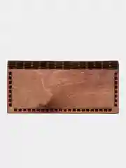 Бронзовый открытка-шкатулка деревянная