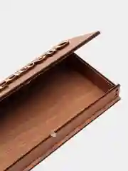 Бронзовый открытка-шкатулка деревянная