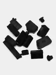 Черный набор пылезащитных заглушек для USB-разъемов