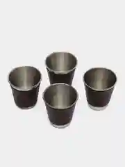 Черный стакан металлический, складной, стопка, кружка, набор туриста