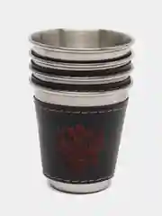 Черный стакан металлический, складной, стопка, кружка, набор туриста