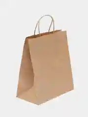 Пакет бумажный с кручеными ручками / Крафтовый пакет, 22x12x25