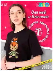 Футболка с принтом "Малышка Флинстоун", 2 цвета, 100% хлопок