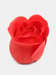 Красный подарочный набор из 3 мыльных роз в коробочке "сердце" с бантом, 9 цветов