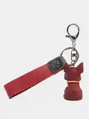 Красный брелок для ключей английский бульдог