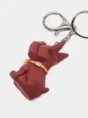 Красный брелок для ключей английский бульдог