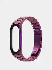 Пурпурный металлический ремешок для Xiaomi Mi Band 3 / 4 / 5 / 6