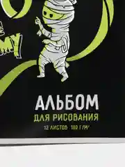 Альбом для рисования "Зелёные человечки", А4, 12 листов, артикул 60673