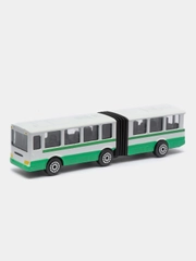 Автобус с резинкой "ТЕХНОПАРК", металлический, 12 см