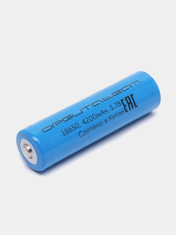 Аккумулятор 18650, 4200 mAh, 3,7V, Li-ion, BP-2 литиевая батарейка с высоким + выводом