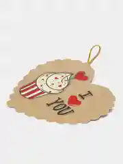 Карамельный валентинка открытка 7,5х7,5