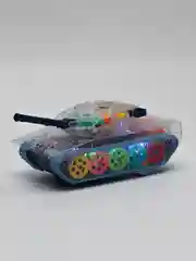Зеленый прозрачный танк с шестеренками