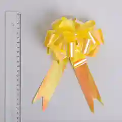 Желтый бант для упаковки подарка, 7,5 см