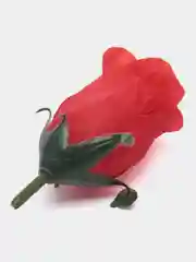 Красный искусственный цветок, бутон розы