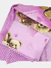 Розовый комплект постельного белья, 1,5 спальный, бязь