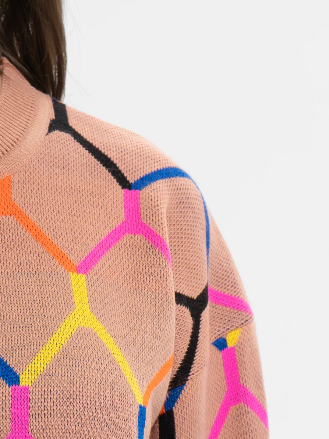 Тёмно-розовый свитер оверсайз oversize