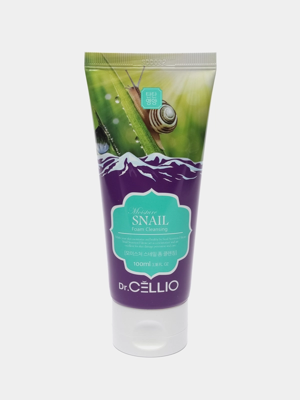 Пенка для лица с муцином улитки Dr.CELLIO G70 MOISTURE SNAIL FOAM CLEANSING, 100 мл