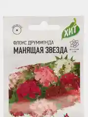 Семена цветов Флокс Друммонда "Манящая звезда", набор 1, 2 пакета, 0,05 г, серия ХИТ х3