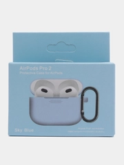 Чехол для наушников AirPods Pro 2, силиконовый, с карабином