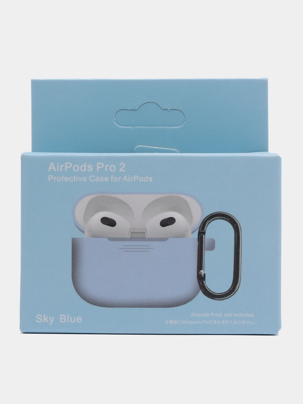 Чехол для наушников AirPods Pro 2, силиконовый, с карабином