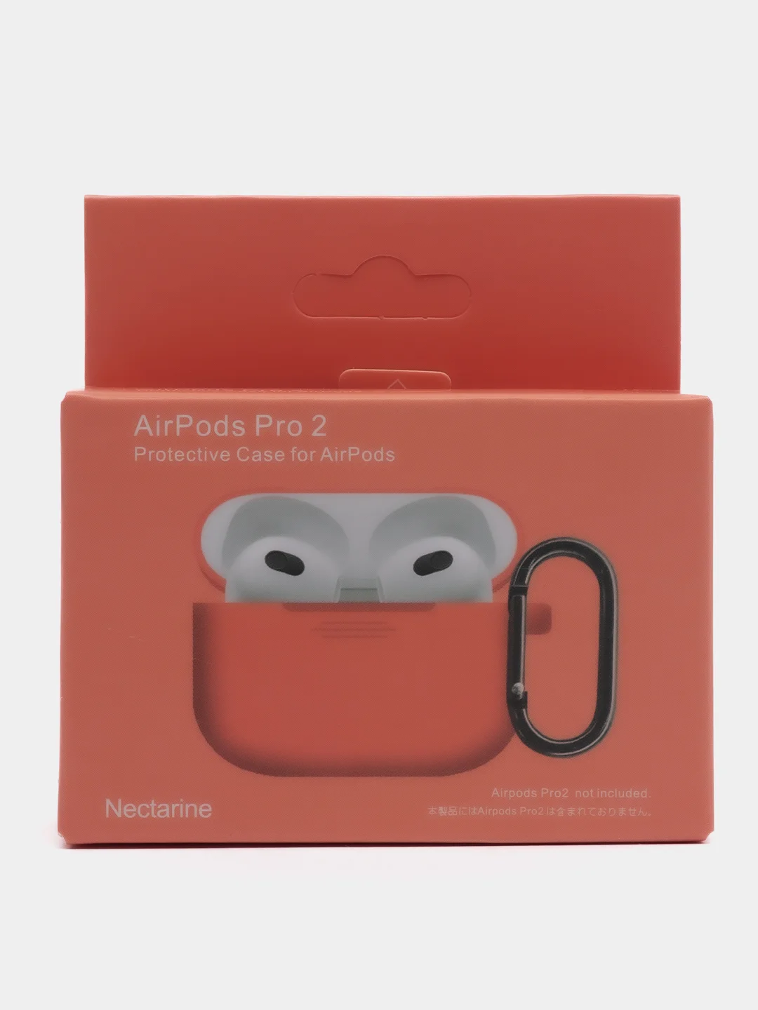 Рыжий чехол для наушников AirPods Pro 2, силиконовый, с карабином