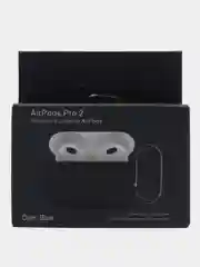 Темно-синий чехол для наушников AirPods Pro 2, силиконовый, с карабином