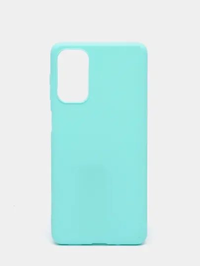 Бирюзовый чехол Samsung Galaxy M52 силиконовый, матовый