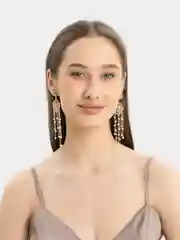 Золотой серьги длинные висячие, вечерние, 20 видов
