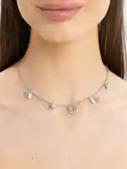 Серебряный цепочка с подвеской "Бабочки"