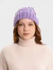 Лавандовый шапка женская демисезонная, шапка женская осенняя, шапка вязаная женская