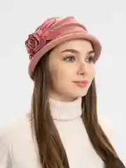 Пастельно-коралловый шляпа женская измягкого фетра
