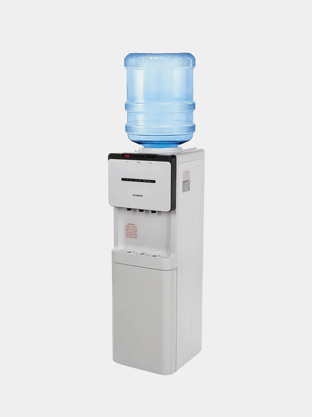 Кулер для воды SONNEN FSE-03, напольный, нагрев и охлаждение, 3 крана
