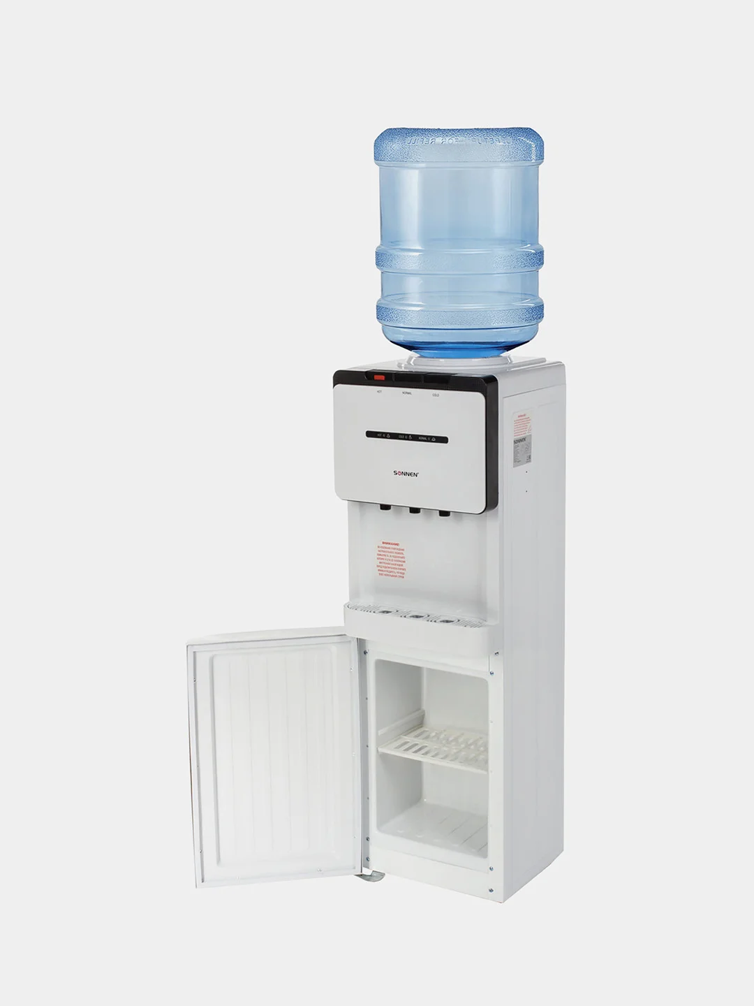 Кулер для воды SONNEN FSE-03, напольный, нагрев и охлаждение, 3 крана