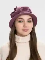 Коралловый меланж шляпа женская измягкого фетра