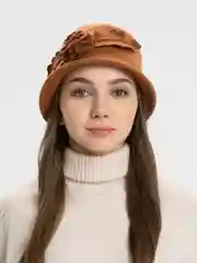 Рыжий шляпа женская из мягкого фетра