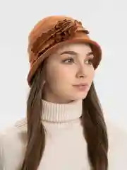 Рыжий шляпа женская из мягкого фетра
