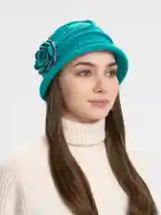 Лазурный шляпа женская измягкого фетра