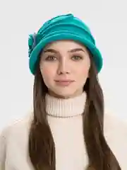 Лазурный шляпа женская измягкого фетра