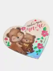 Пастельно-коралловый магнит на холодильник / Подарок сувенир